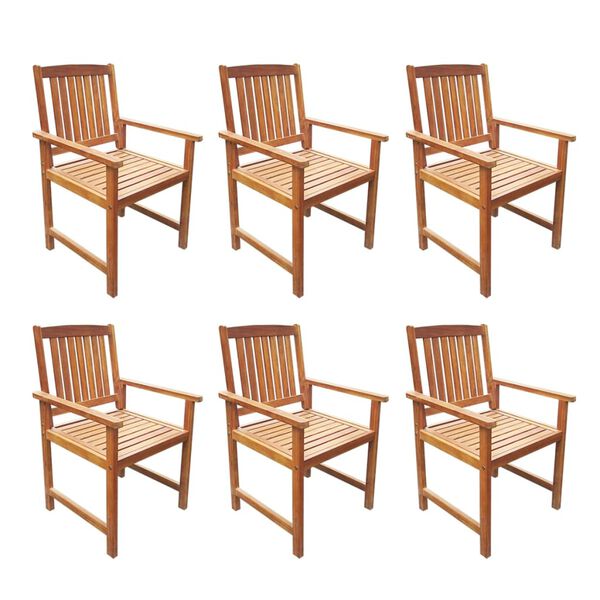 vidaXL 7 Piece Outdoor Dining Set Solid Acacia Wood