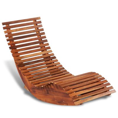 vidaXL Rocking Sun Lounger Acacia Wood, natural vidaXL Rocking Sun Lounger Acacia Wood