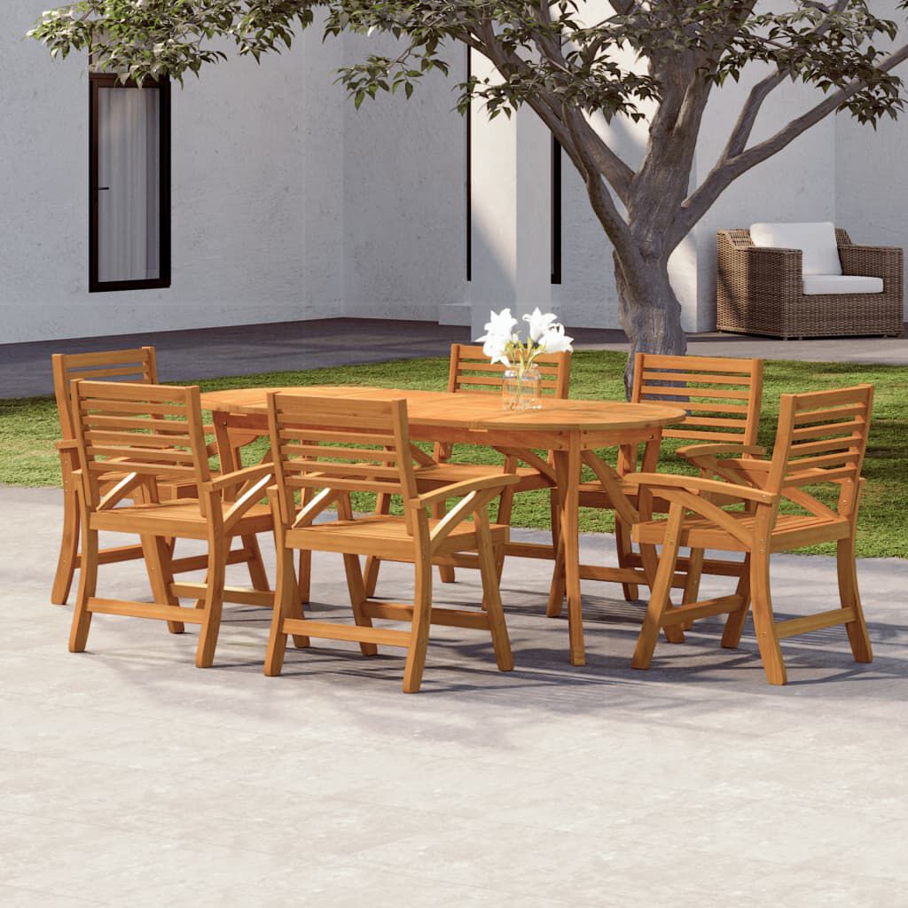 vidaXL 5 Piece Garden Dining Set Solid Wood Acacia