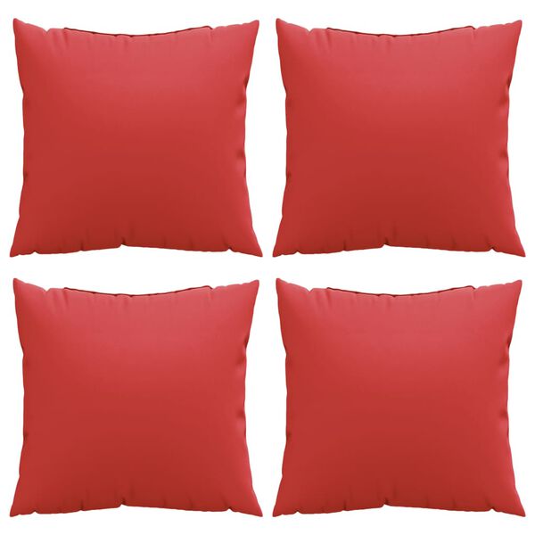 vidaXL Sofa Cushions 4 pcs Red 60x60 cm Fabric