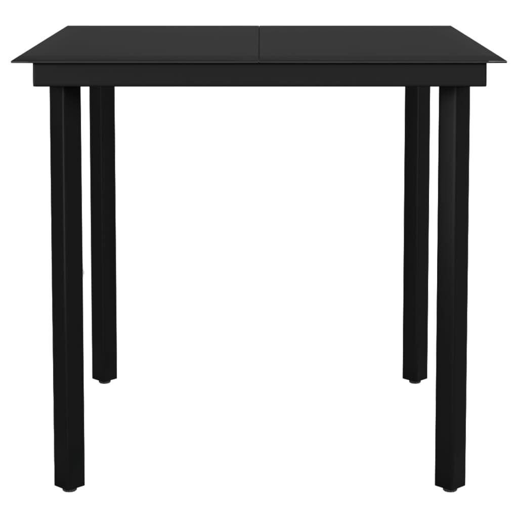 vidaXL 5 Piece Garden Dining Set Black