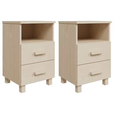 vidaXL Bedside Cabinets HAMAR 2 pcs Honey Brown 40x35x62 cm Solid Wood, honey brown vidaXL Bedside Cabinets HAMAR 2 pcs Honey Brown 40x35x62 cm Solid Wood