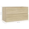 vidaXL Sink Cabinet Sonoma Oak 80x38.5x45 cm Engineered Wood