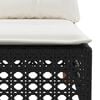 vidaXL 7 Piece Garden Sofa Set with Cushions Black Poly Rattan