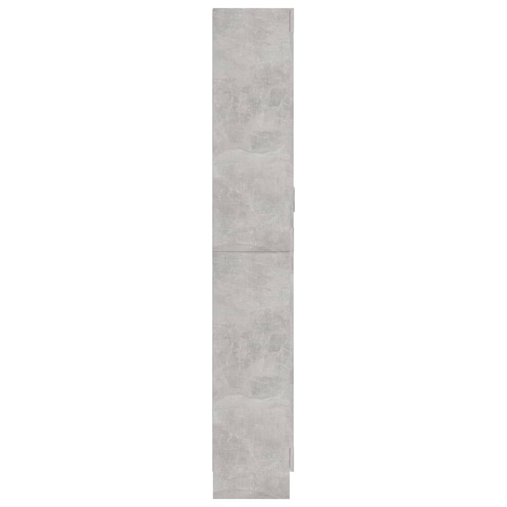vidaXL Vitrine Cabinet Concrete Grey 82.5x30.5x185.5 cm Engineered Wood
