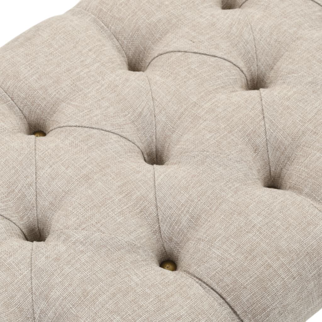 vidaXL Storage Bench 103x51x44 cm Solid Wood and Fabric