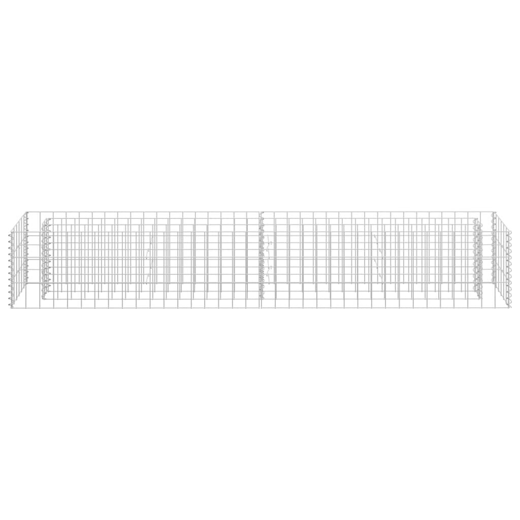 vidaXL Gabion Raised Bed Galvanised Steel 180x30x30 cm