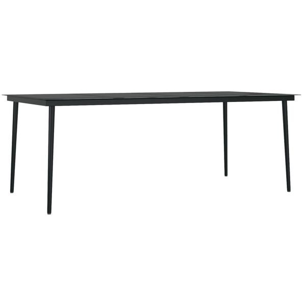 vidaXL 9 Piece Garden Dining Set with Cushions Black