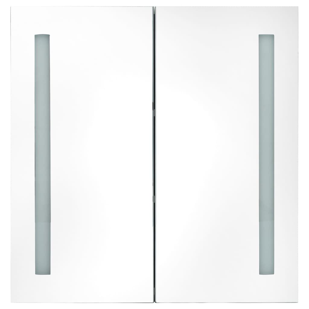 vidaXL LED Bathroom Mirror Cabinet 62x14x60 cm
