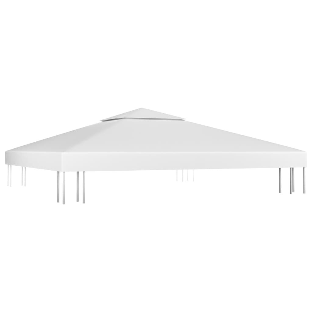 vidaXL 2-Tier Gazebo Top Cover 310 g/m² 3x3 m White