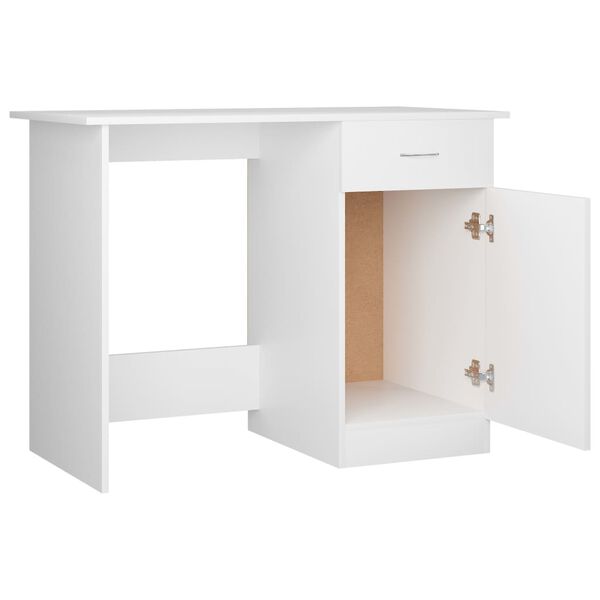 vidaXL Desk White 100x50x76 cm Engineered Wood