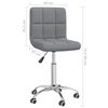 vidaXL Swivel Dining Chair Light Grey Fabric