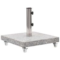 vidaXL Parasol Base Granite 30 kg Square Grey, grey vidaXL Parasol Base Granite 30 kg Square Grey