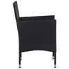 vidaXL Garden Dining Chairs 2pcs Poly Rattan Black