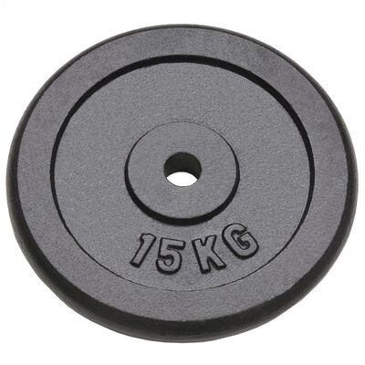 vidaXL Weight Plates 2 pcs 2x15 kg Cast Iron,  vidaXL Weight Plates 2 pcs 2x15 kg Cast Iron