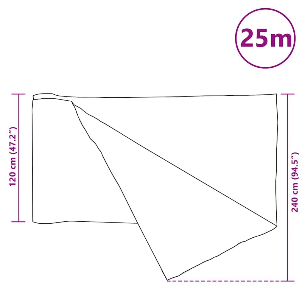 vidaXL Privacy Net Black 1.2x25 m HDPE 75 g/m²
