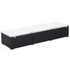 vidaXL Sun Loungers with Cushions 2 pcs Poly Rattan Black