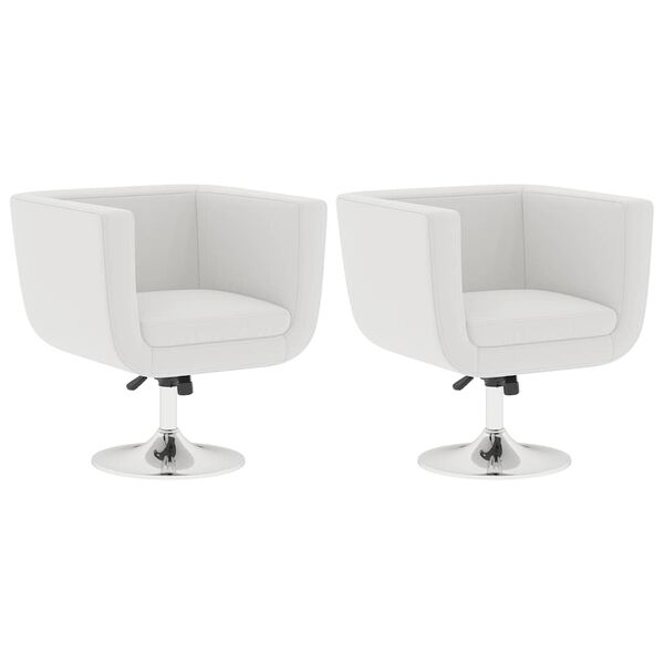vidaXL Bar Chairs 2 pcs White Faux Leather