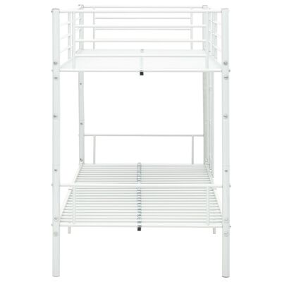 vidaXL Bunk Bed without Mattress White Metal 90x200 cm