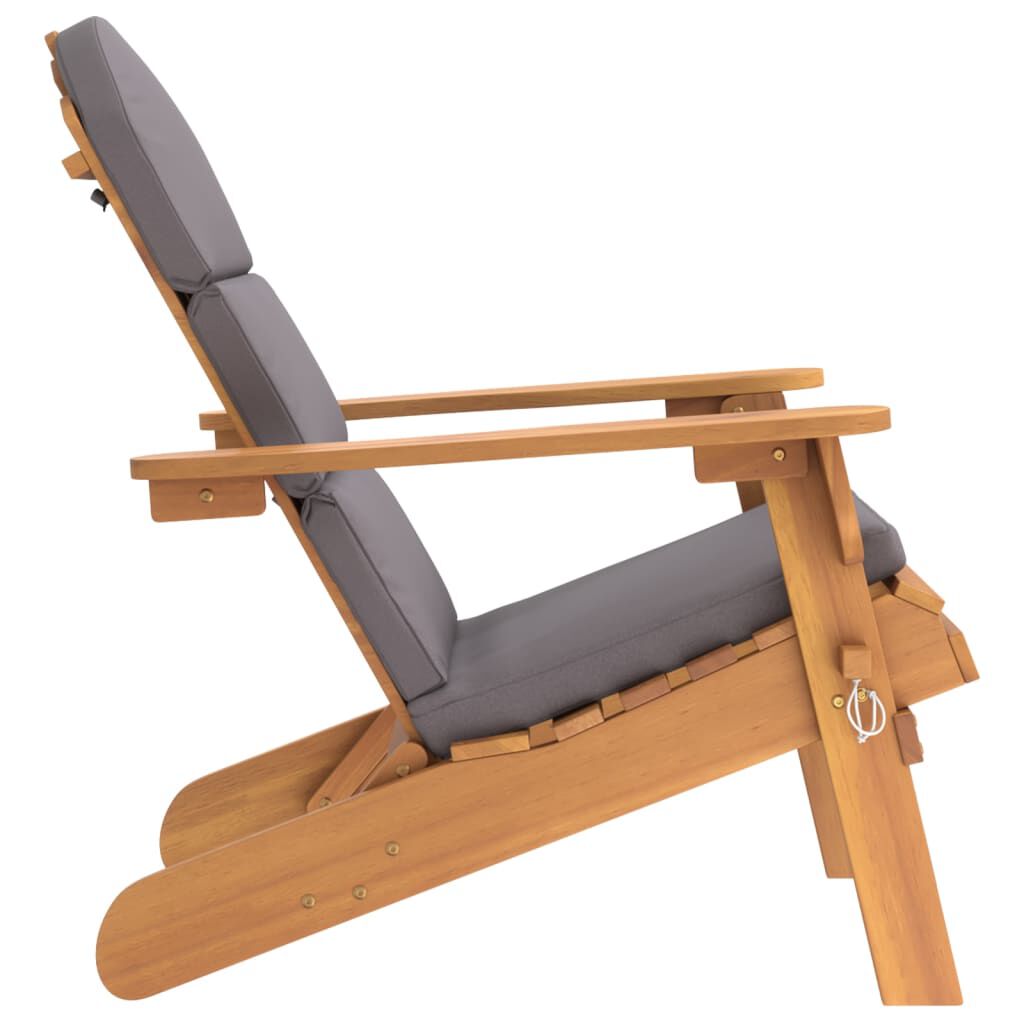 vidaXL Adirondack Garden Chair with Cushions Solid Wood Acacia