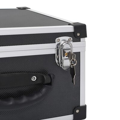 vidaXL CD Case for 40 CDs Aluminium ABS Black, black vidaXL CD Case for 40 CDs Aluminium ABS Black