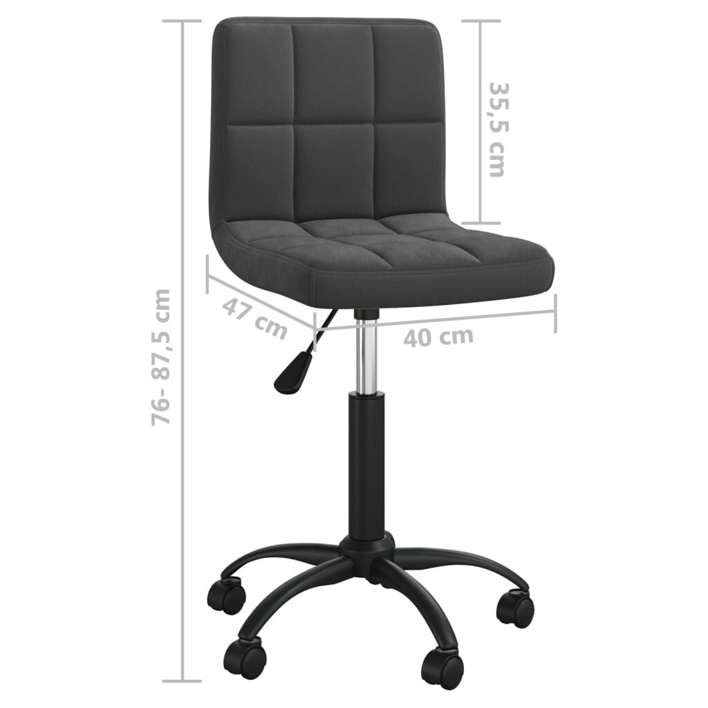 vidaXL Swivel Office Chair Black Velvet