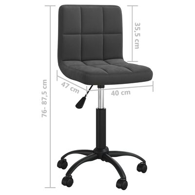 vidaXL Swivel Office Chair Black Velvet, black vidaXL Swivel Office Chair Black Velvet