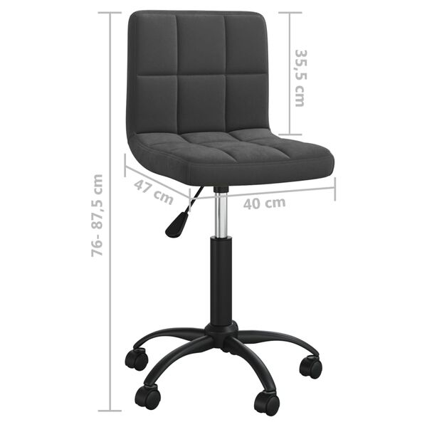 vidaXL Swivel Office Chair Black Velvet