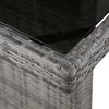 vidaXL Garden Table 240x90x74 cm Poly Rattan and Glass