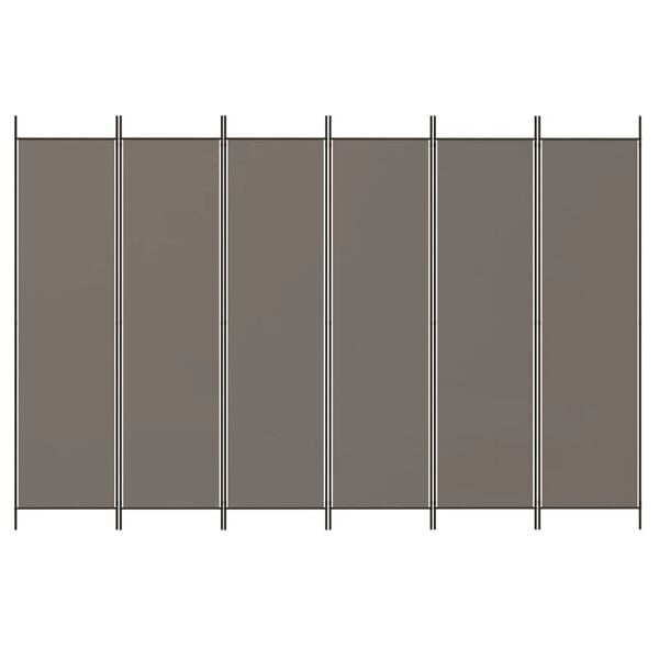 vidaXL 6-Panel Room Divider Anthracite 300x220 cm Fabric
