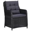 vidaXL 9 Piece Garden Dining Set Black