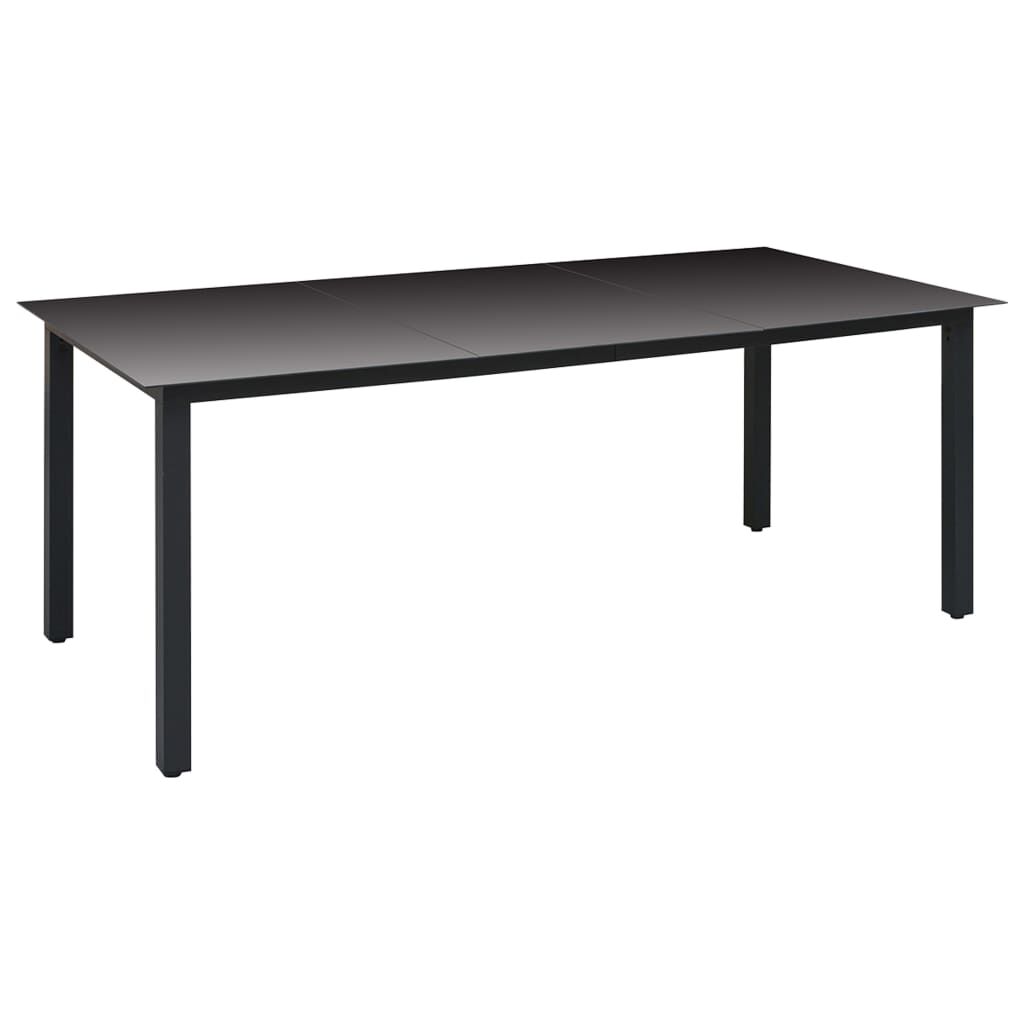 vidaXL 9 Piece Garden Dining Set Black