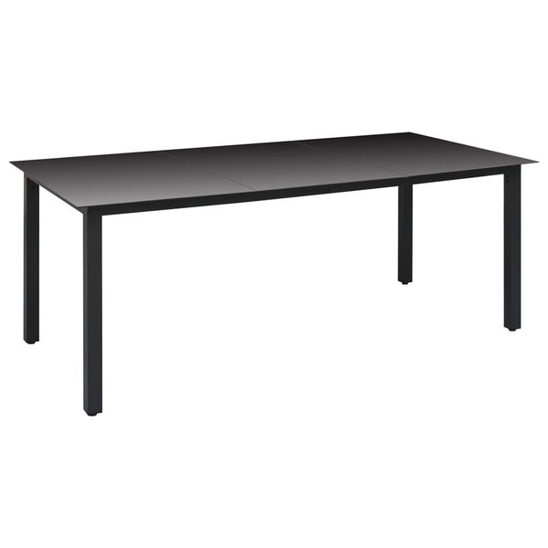 vidaXL 9 Piece Garden Dining Set Black