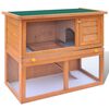 vidaXL Outdoor Rabbit Hutch Small Pet Cage 1 Door Wood