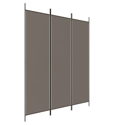 vidaXL 3-Panel Room Divider Anthracite 150x220 cm Fabric, anthracite vidaXL 3-Panel Room Divider Anthracite 150x220 cm Fabric