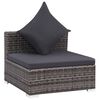 vidaXL 7 Piece Garden Lounge Set with Cushions Poly Rattan Grey
