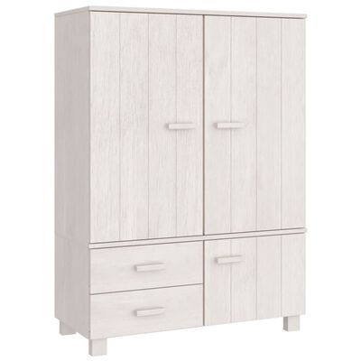 vidaXL Wardrobe HAMAR White 99x45x137 cm Solid Wood Pine, white vidaXL Wardrobe HAMAR White 99x45x137 cm Solid Wood Pine