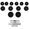 vidaXL Workout Bench with Barbell and Dumbbell Set 30.5 kg