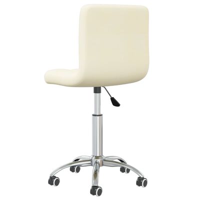 vidaXL Swivel Dining Chair Cream Fabric, cream vidaXL Swivel Dining Chair Cream Fabric