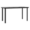 vidaXL 5 Piece Garden Dining Set Black Poly Rattan
