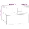vidaXL Floating Nightstand 2 pcs Grey Sonoma 40x31x27 cm Engineered Wood