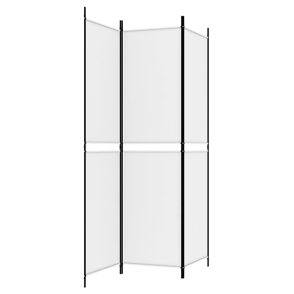 vidaXL 3-Panel Room Divider White 150x200 cm Fabric