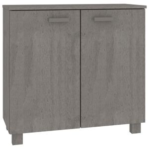 vidaXL Sideboard | Light grey | Solid pine wood, MDF | 85x35x80 cm | Sideboard