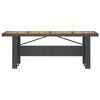 vidaXL 9 Piece Outdoor Dining Set with Cushions Poly Rattan Black