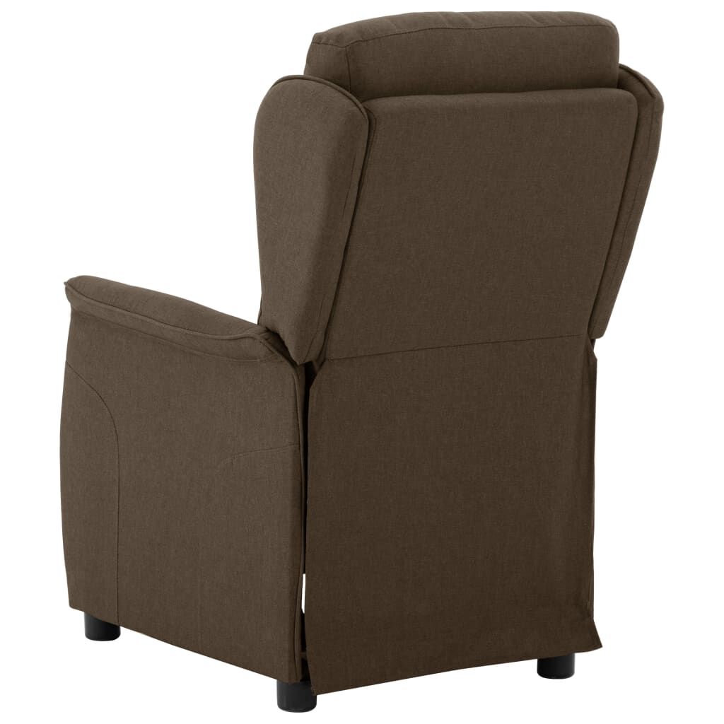 vidaXL Recliner Chair Brown Fabric
