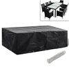 vidaXL Garden Furniture Cover 8 Person Poly Rattan Set 10 Eyelets 300x140cm