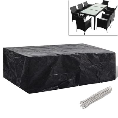 vidaXL Garden Furniture Cover 8 Person Poly Rattan Set 10 Eyelets 300x140cm,  vidaXL Garden Furniture Cover 8 Person Poly Rattan Set 10 Eyelets 300x140cm