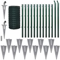 vidaXL Euro Fence Steel 25x0.8 m Green,  vidaXL Euro Fence Steel 25x0.8 m Green