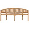 vidaXL Banana Bench 180 cm Solid Teak Wood