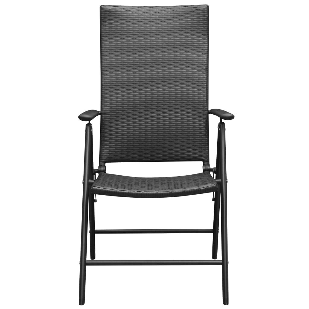 vidaXL 5 Piece Garden Dining Set Black